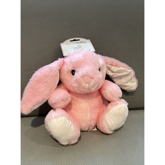 Kellybaby Other - Kellybaby Sitting Bunny Plush Pink Rabbit Rattle Crinkle Ears 10" KellyToy New